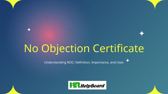 No Objection Letter, No Objection Certificate