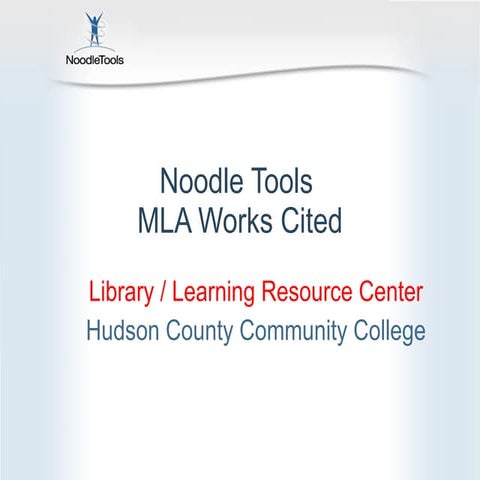 Noodle Tools / MLA Citations