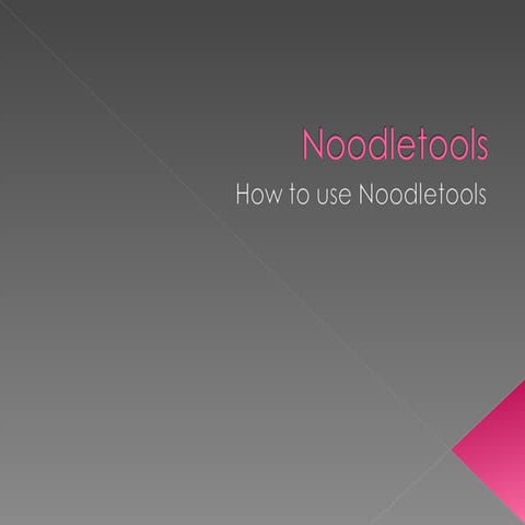 Noodletools