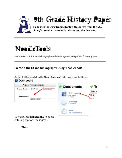 NoodleTools Citation Tips