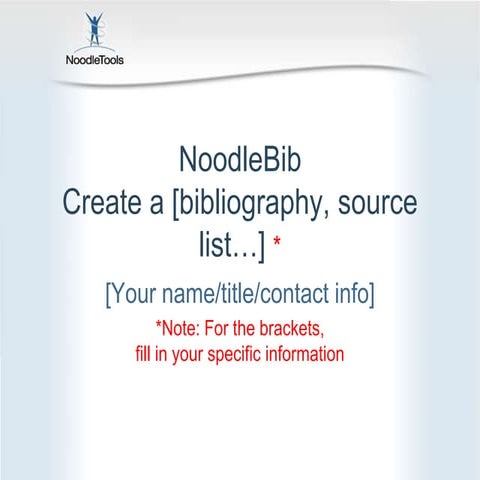 Noodletools for students2010