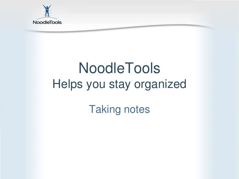 NoodleTools Notecards for Students