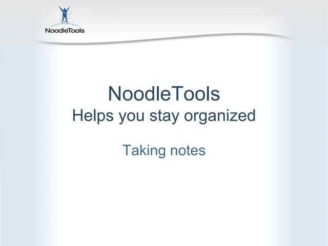 NoodleTools Notecards for Students 