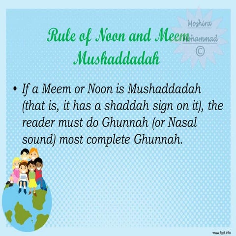 Noon and Meem Mushaddad 
