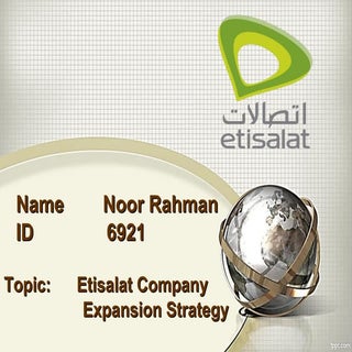 Etisalat expention strategy