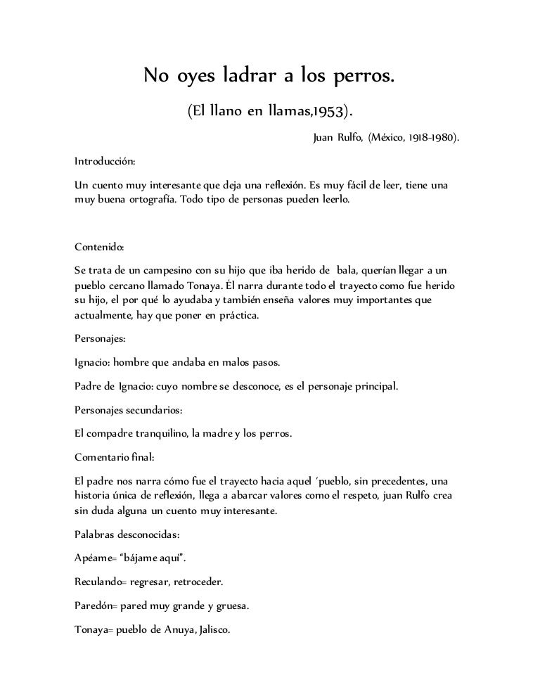 No oyes ladrar a los perros