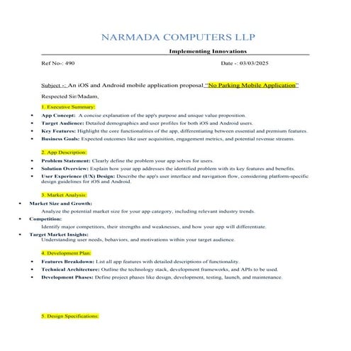 No Parking Mobile Application by Bipin Bhardwaj