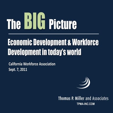 California Workforce Association- The Big Picture: Workforce & Economic Devel...