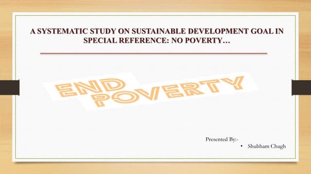 No poverty presentation