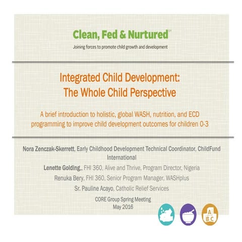 Integrated Child Development: The Whole Child Perspective NORA ZENCZAK ...