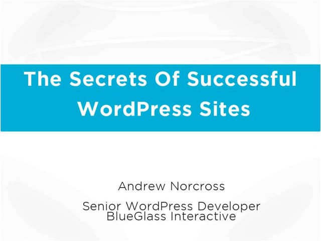 Secrets of WordPress Success - BlueGlass LA