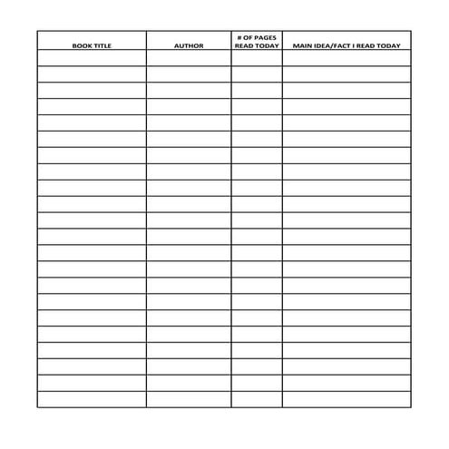 Norcross Reads Reading Log