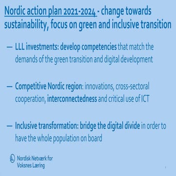 NVL and the Nordic Action Plan 2021-2024.