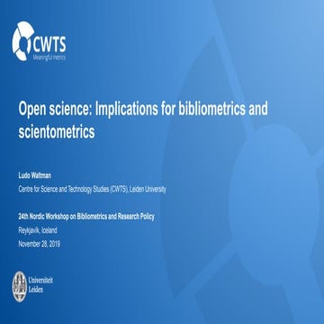 Open science: Implications for bibliometrics and scientometrics