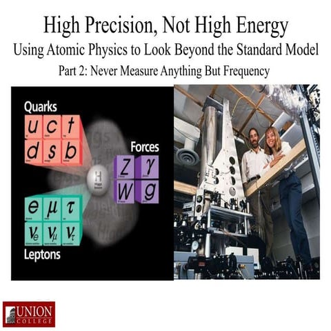 High Precision, Not High Energy: Using Atomic Physics to Look Beyond the Stan...