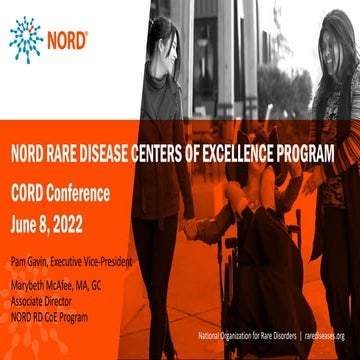 Day 1: NORD Centres of Excellence - Pamela Gavin