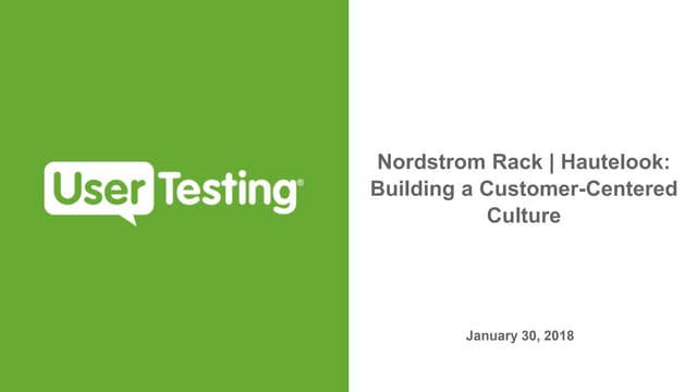 Nordstrom Rack | Hautelook: Building a Customer-Centered Culture