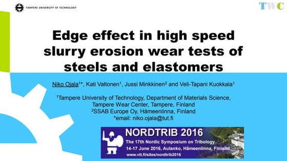 High speed slurry-pot type erosion wear tester | PPTX | Track and Field ...
