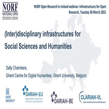 (Inter)disciplinary Infrastructures for Social Sciences and Humanities