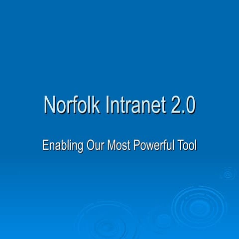 Norfolk Intranet 2.0