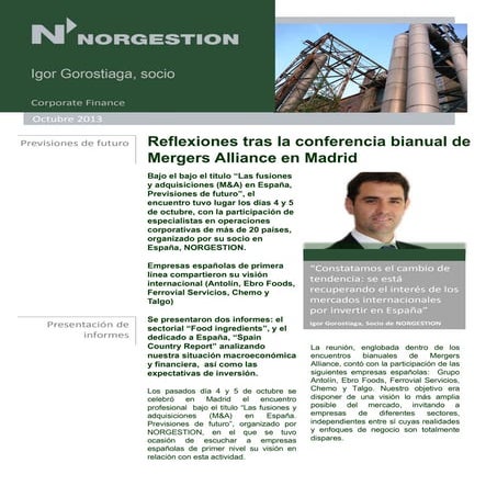 Igor Gorostiaga, Socio Responsable del Departamento de Corporate Finance de N...