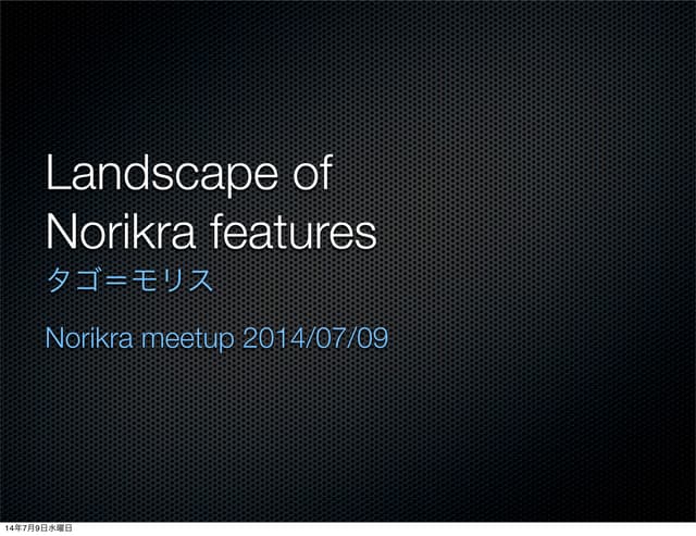 Landscape of Norikra features