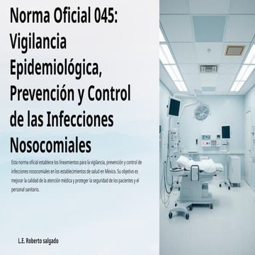 Norma Oficial De Infecciones Nosocomiales