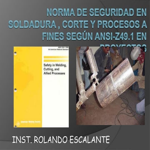 Norma de seguridad en los procesos de soldadura