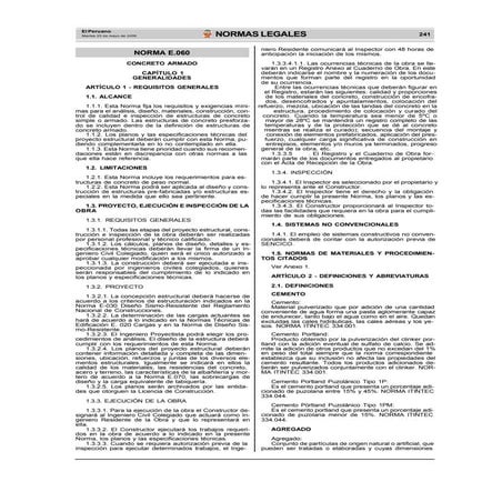NORMA E060 PRA EL DISEÑO SISMICO EN EDIFICACIONES DEL PERU