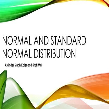 Normal and standard normal distribution
