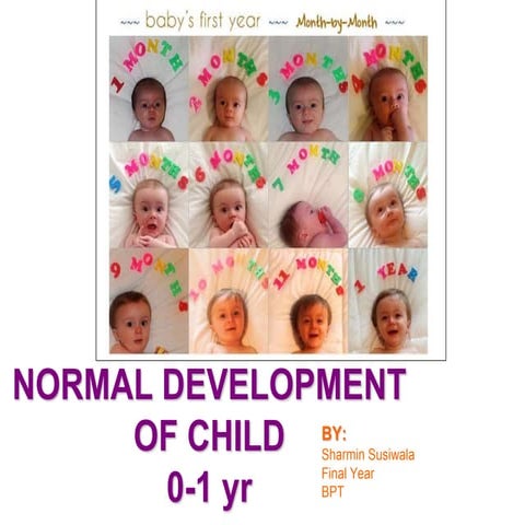 NORMAL DEVELOPMENTAL MILESTONES TILL 1 YEAR
