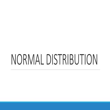 Normal distribution