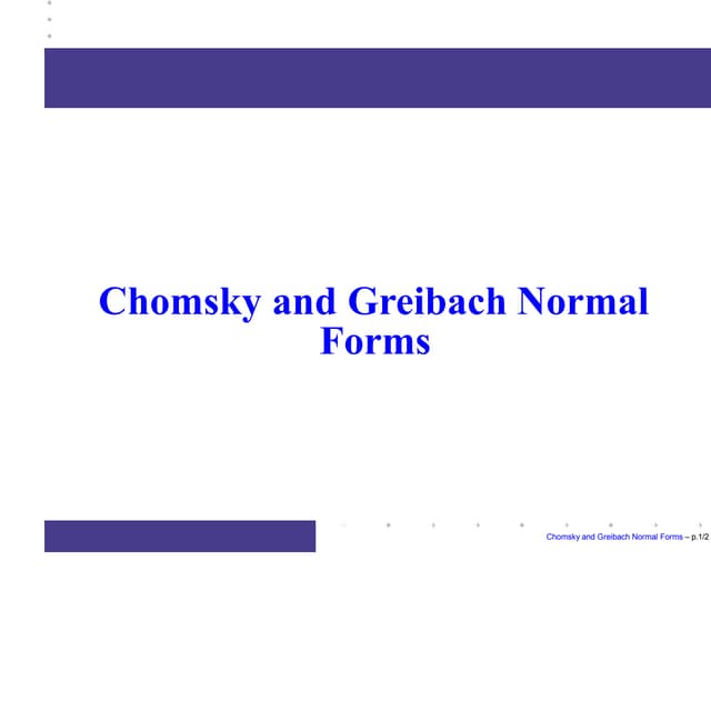 Normal forms   cfg