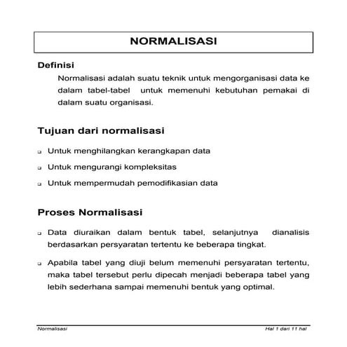 Normalisasi