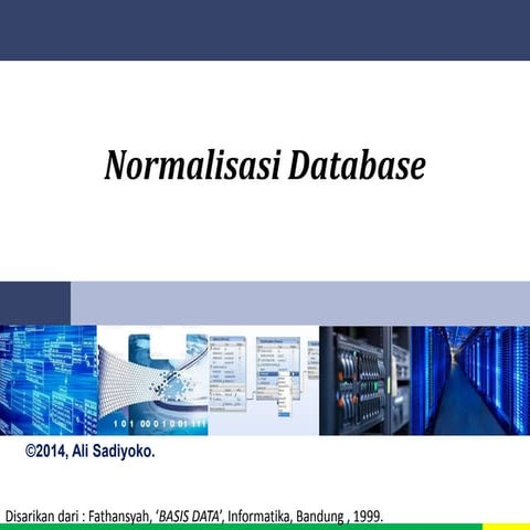 Normalisasi database 2014