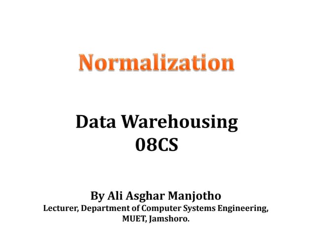 Normalization