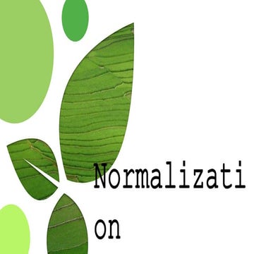Normalization