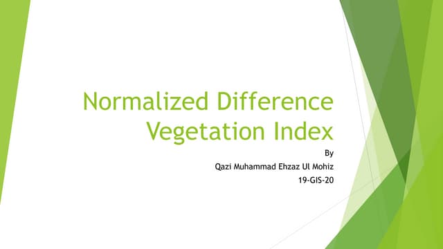 Normalized Difference Vegetation Index