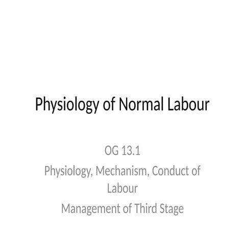 Labour and delivery | PPTX
