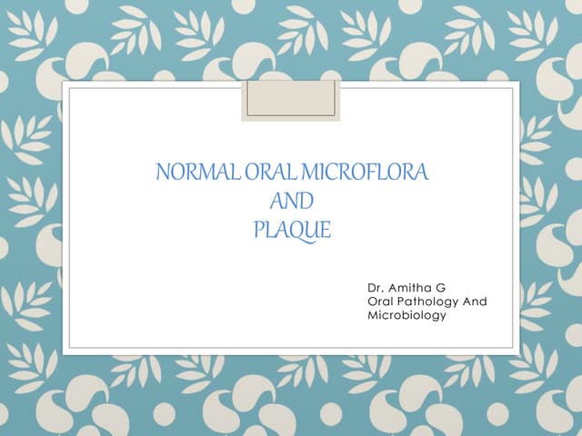 Oral microflora | PPTX