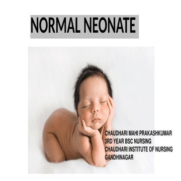normal neonate and physiological adaptation | PPTX