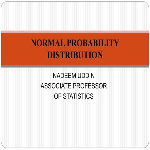Normal probability distribution