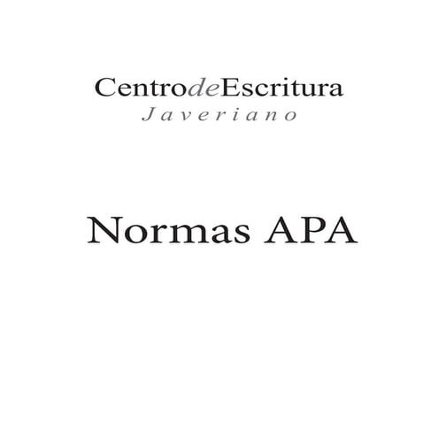 Normas apa-2013