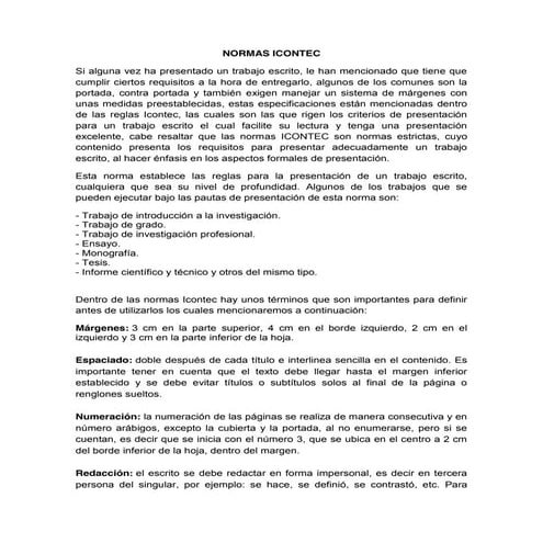 Presentación de Documentos Escritos | DOC
