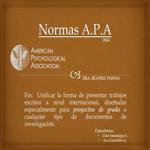 Normas apa - arquitectura