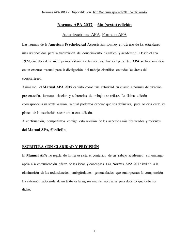formato apa 6 edicion