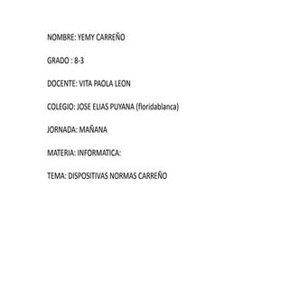 Normas carreño yeimy carreño