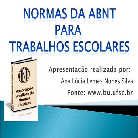 Slide= Normas da ABNT | PPT