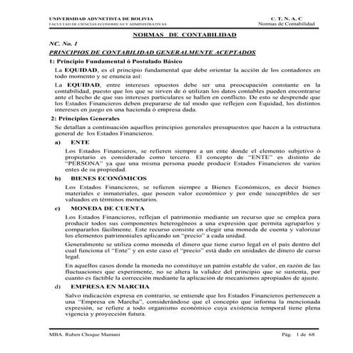 Normas de contabilidad | PDF