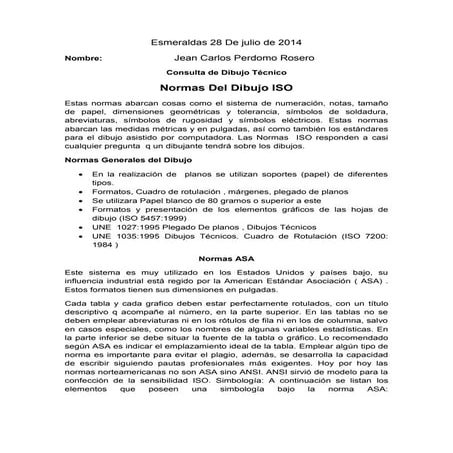 Normas de dibujo ISO